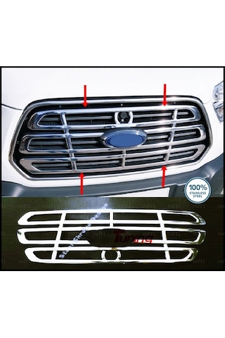 Ford Transit Krom Ön Panjur 1 Prç. 2013-2019 Paslanmaz Çel...