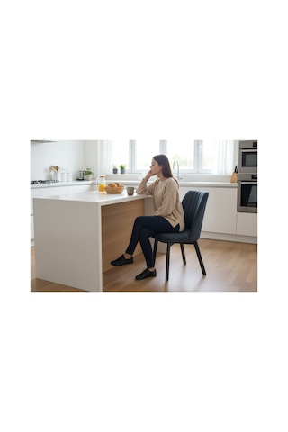 Tool Aksesuar T-6020 4 Kişik Yemek Masası Ve Antrsit Sandalye Takımı Mutfak Salon Restorant Cafe Otel Kullanımına Uygundur. Antrasit