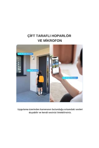 Ip Kamera 2+2 Mp 4mp 1080p Vtn-55 Ultra Hd Hareketli Sensör Dış Ortam Ip Çift Kamera