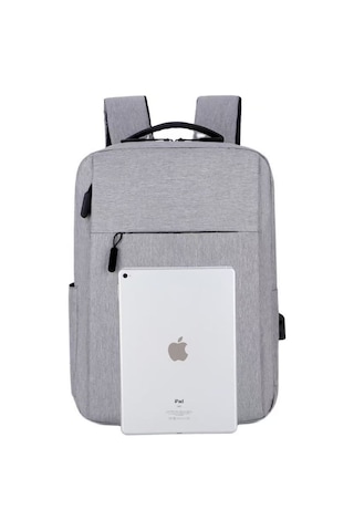 15.6 İnç Laptop Çantası - Usb Şarjlı, Hafif & Suya Dayanıklı - 6 Renk Seçeneği Kırmızı