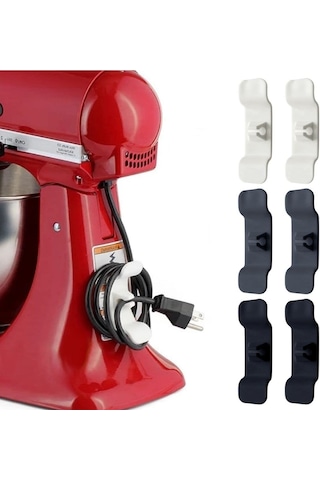 Buffer 6'lı Pratik Kablo Toparlayıcı Yapışkanlı Klips Mutfak Air Fryer Kettle Kahve Makinası Tost Ma Sku: Smg8690010553850 Ahşap