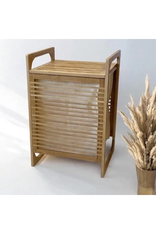 Bambu Kirli Çamaşır Sepeti Doğal Bambu Kirli Sepeti Oyuncak Kutusu Organizer Bambu