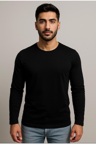 Axxel Erkek Uzun Kollu T-shirt-d240 Siyah