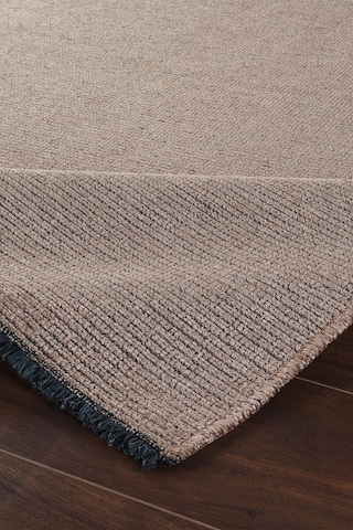 Modern Desenli Yıkanabilir Şönil Dokuma Saçaklı Kaymaz Taban Salon Mutfak Halı Kilim Vizon