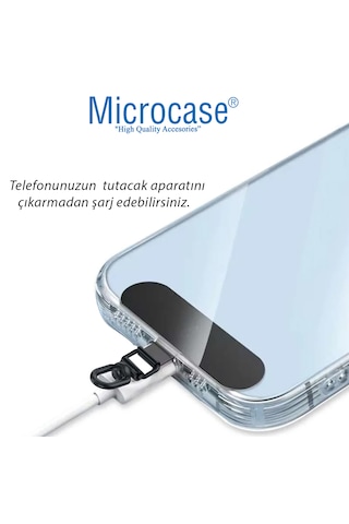 Microcase 360 Döner Başlıklı Telefon İp Askılıklar İçin Paslanmaz Çelik Tutacak Bağlantı Parçası-al4926 Siyah