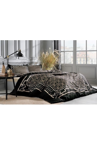 Özdilek Art Deco Siyah Çift Kişilik Soft Life Saten Nevresim Takı Siyah Özdilek Art Deco Siyah Çift Kişilik Soft Life Saten Nevresim Takı Siyah