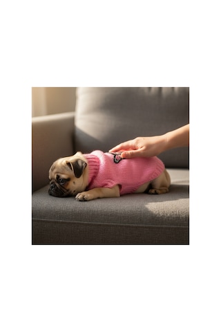 Kedi Ve Köpek İçin Kelebekli Pembe Kazak