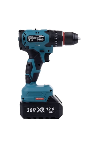 Prohummer Ph297 Kömürsüz Motor 36vf 5ah Metal Mandren Vidalama Matkap Seti 10p