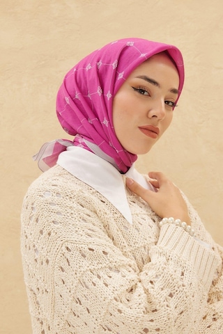 Silk Home Olinda Eşarp - Fuşya Gri - Fuşya Gri