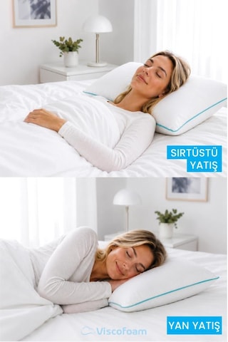 2 Adet Blue Comfort 1000 Gr Elyaf Yastık 50x70 Cm Beyaz