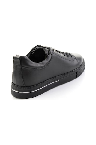 Bambi Siyah Antik Hakiki Deri Erkek Sneaker E01610196541
