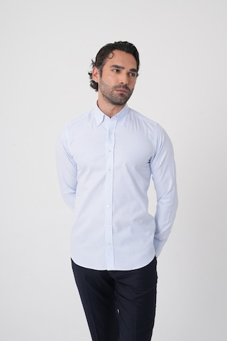 Bisse Erkek Uzun Kollu Mavi Desenli Regular Fit Gömlek Gmczg252054 C35 Mavi