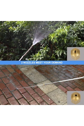 Youmex Mükemmel Metal Hidro Jet Power Washer, 2 Fişli, Tpr Kollü, Çok Amaçlı: Araba, Bahçe, Pencere Temizliği Ve Sulama Seti