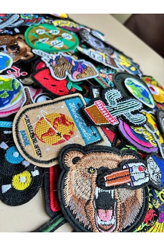 Halfart Karışık Desenli 10 Adet Ütü İle Yapışan Yama Arma Patch Seti Çok Renkli