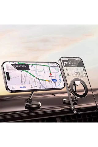 Jmary Mh-79 360 Derece Dönebilen Düz Zemin Araç Telefon Tutucu Siyah