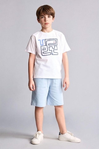 Defacto Regular Fıt Sweatshirt Kumaşı Şort Erkek Çocuk H2696a826hsbe366 Mavi-be366