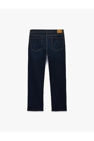 Koton Normal Bel Pamuklu Straight Fit Jean Pantolon - Mark Jean Koyu İndigo 7wam40078nd
