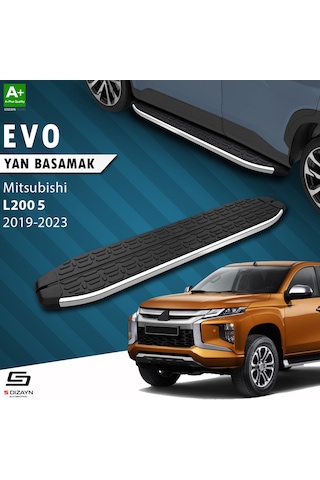 S-dizayn Mitsubishi L200 5 Makyajlı Evo Krom Yan Basamak 203 Cm 2019-2023