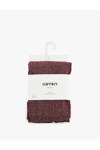 Koton 70 Den Parlak Görünümlü Külotlu Çorap Bordo 7wkg80200aa