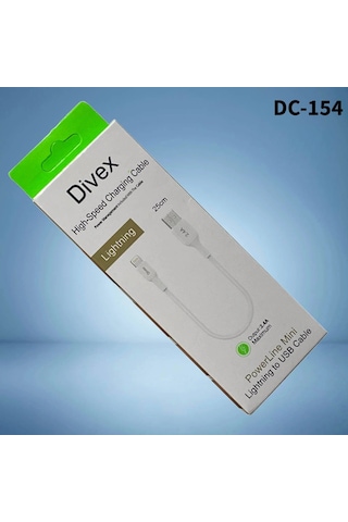 Divex 2.4a Lightning To Usb Hızlı Şarj Kablosu 25cm Dc-154