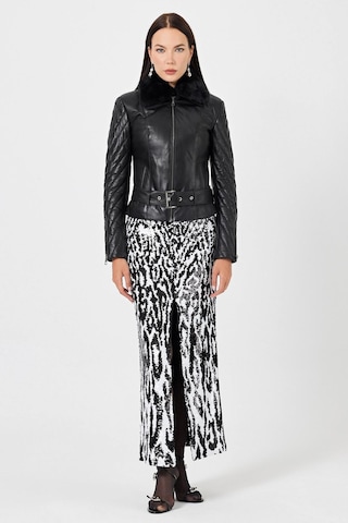 Belinda Siyah Deri Mont Siyah