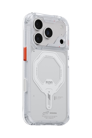 Apple iPhone Uyumlu 18 Pro Max Kılıf M-safe Özellikli Şeffaf Airbagli Skinarma Saido Mag-charge Kapak Şeffaf