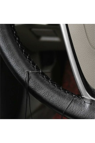 Opel Astra H Uyumlu Deri Direksiyon Kılıfı Kaliteli Dikmeli Siyah