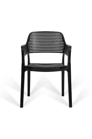 Hawaii Kollu Kafe Ve Balkon Sandalyesi 2'li Siyah