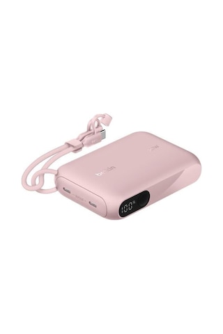 Belkin Bpb027hqpk Boostcharge 10.000 Mah 20w Usb-c Powerbank Dijital Göstergeli Taşınabilir Şarj Cihazı - Pembe Siyah