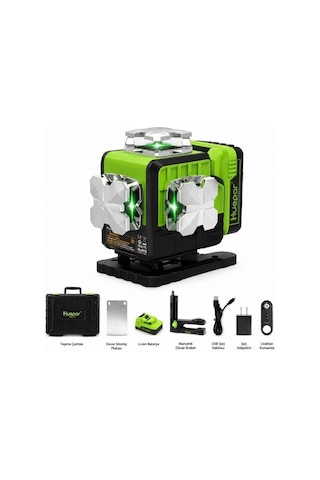 Huepar P04cg 4d Yeşil Lazer Seviyesi 4x360 Bluetooth Kontrollü Profesyonel Cihaz