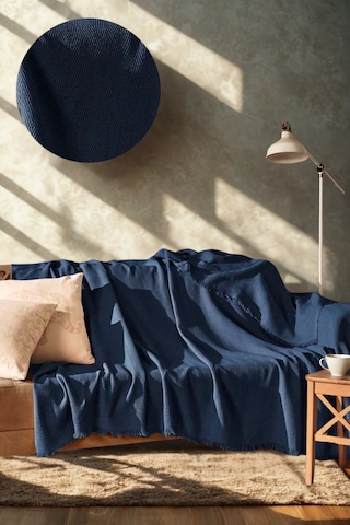 Pamuklu Kaymaz Koltuk Örtüsü&koltuk Şalı Çizgi Desenli 170x210