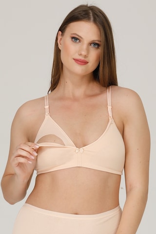 Parlingerie Pl Emzirme Sütyeni Penye Kapsız Ten