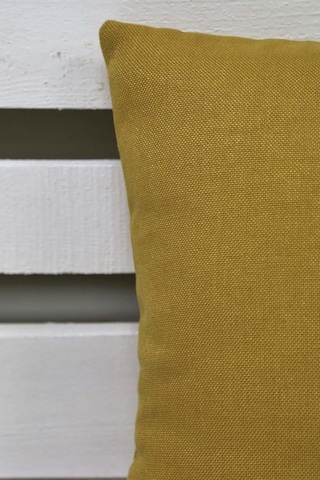 Melodie Keten Kırlent Hardal 50X50 Cm