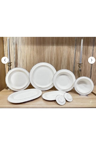 Twinkle Rise 28 Parça Bone Porselen Yemek Takımı Platin 13plt01