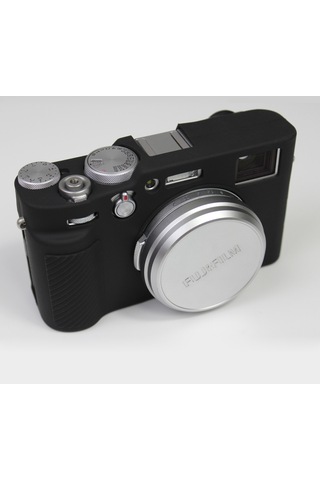 Cbtx Fujifilm X100v Uyumlu Şok Geçirmez Silikon Koruyucu Kamera Kılıfı - Siyah