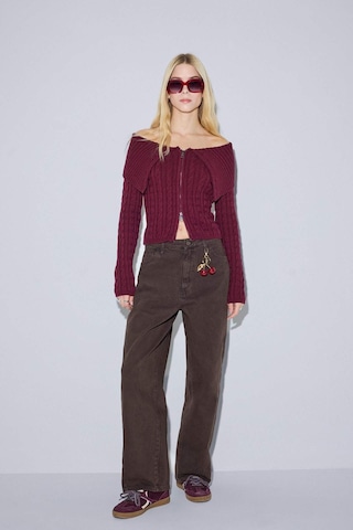 Defacto Regular Fit Açık Omuz Hırka E8263ax25wnbr456 Bordo