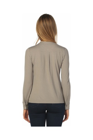 Bulalgiy Kadın Vizon Puantiyeli Bluz - Bga694800