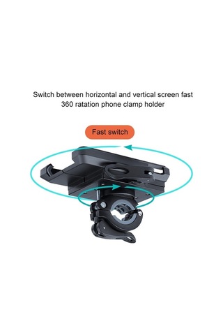 Ebitda Döndürülebilir Pvc Motosiklet-bisiklet Gidon Montajlı Telefon Tutucu Siyah Siyah