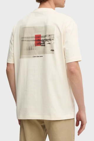 Calvin Klein Erkek T Shirt J30j327094 Yac Beyaz Beyaz