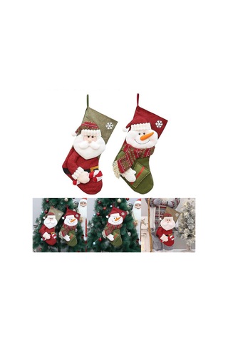 Noel Ağacı Asılı Çorap Kolye Şeker Hediye Çantası Noel Süslemeleri Aile Ev Dekorasyonları İçin Çorap