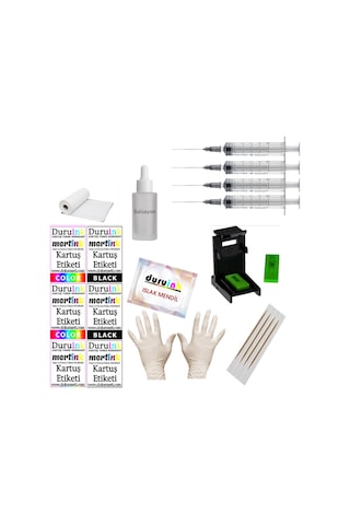 Duruınk Canon Ts3750i Pg-575 Cl-576 Kartuş Dolum Seti 500ml Siyah+3x100ml Renkli Mürekkep