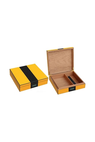 Falconetti Rc60 Sarı Karbon Fiber Humidor Puro Kutusu
