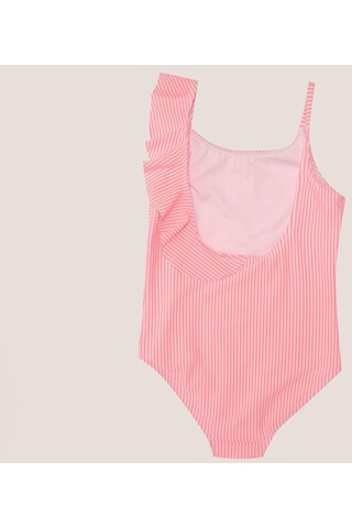 Deep Beach Coral Beyaz Çok Renkli Fırfırlı Kız Çocuk Mayo Db200791cm 001