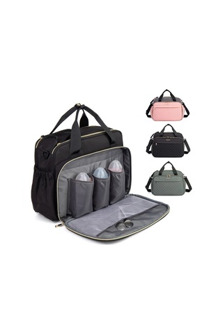 Jialan Anne Bebek Bezi Çantası Büyük Kapasiteli Çanta Anne İçin Siyah