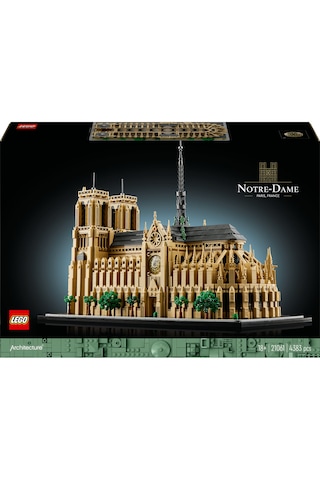 LEGO® Architecture Notre Dame Katedrali 21061 - Yetişkinler için Dekoratif ve Sergilenebilir Model Yapım Seti (4383 Parça)