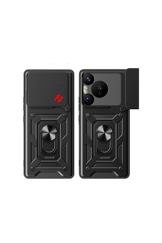 Adige Huawei Pura 70 Pro Kılıf Yüzüklü Sürgülü Kamera Korumalı Pars