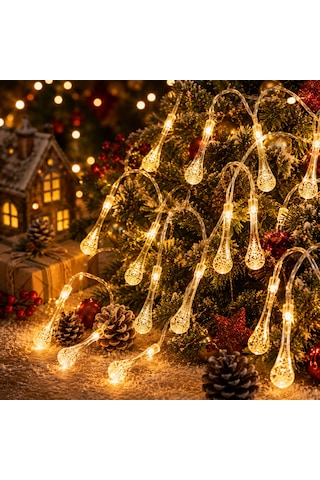 Yüksek Kalite Profesyonel Su Damlası Gün Işığı Led Işık 7 Metre 49led 220v Eklemeli Noel Ağacı Işığı
