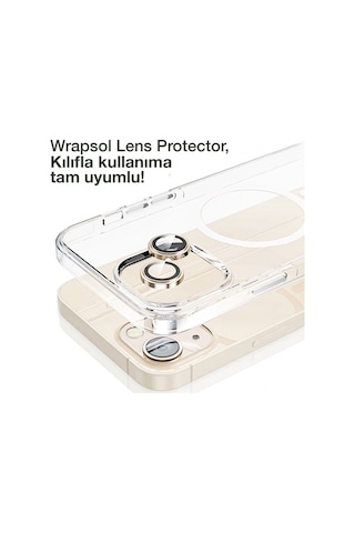 Apple Uyumlu iPhone 15 Plus Sarı Kamera Lens Koruyucu Kolay Uygulama Aparatlı