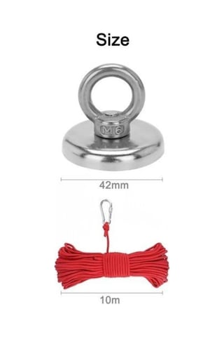 Ay Magnet Güçlü Halkalı Neodyum Pot Mıknatıs Çap 42mm Kurtarma