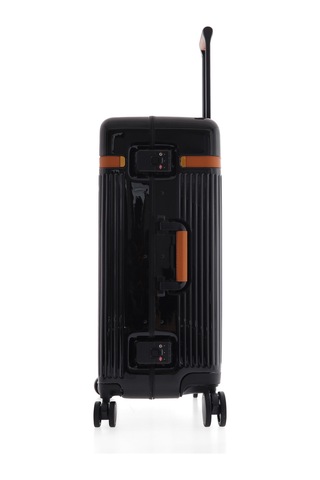 Orta Boy Tsa Kilitli Ve 360 Dönebilen Tekerlekli Seyahat Valizi - Siyah Siyah